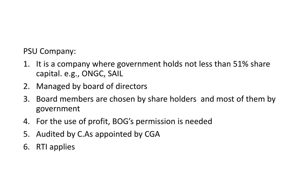 psu company 1 it is a company where government