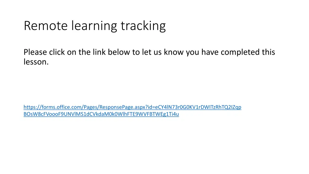 remote learning tracking