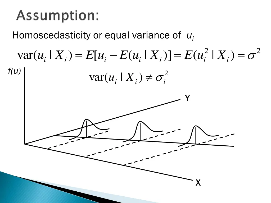 homoscedasticity or equal variance