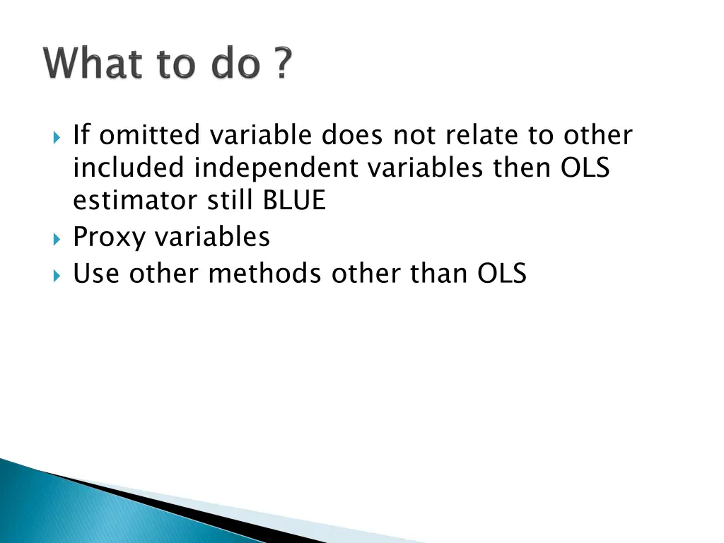 if omitted variable does not relate to other