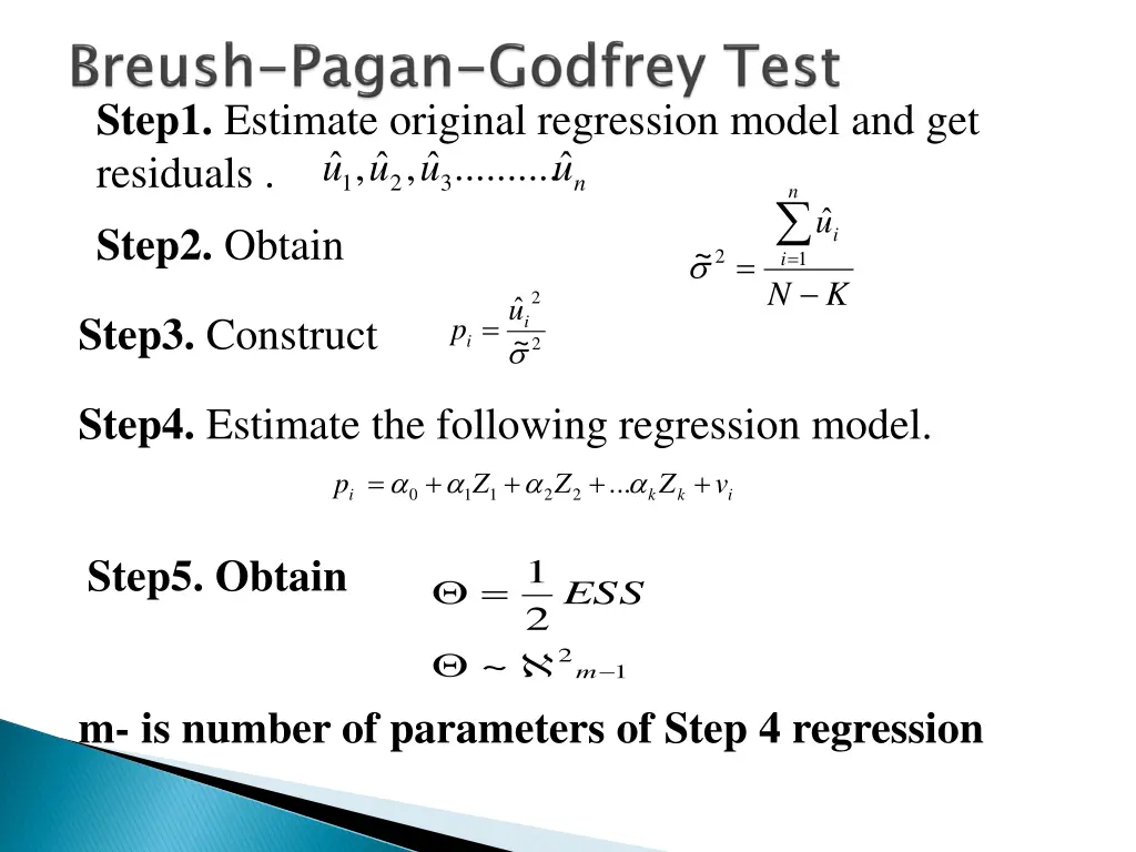 step1 estimate original regression model