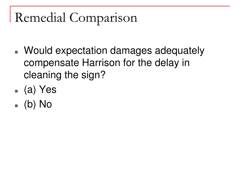 remedial comparison