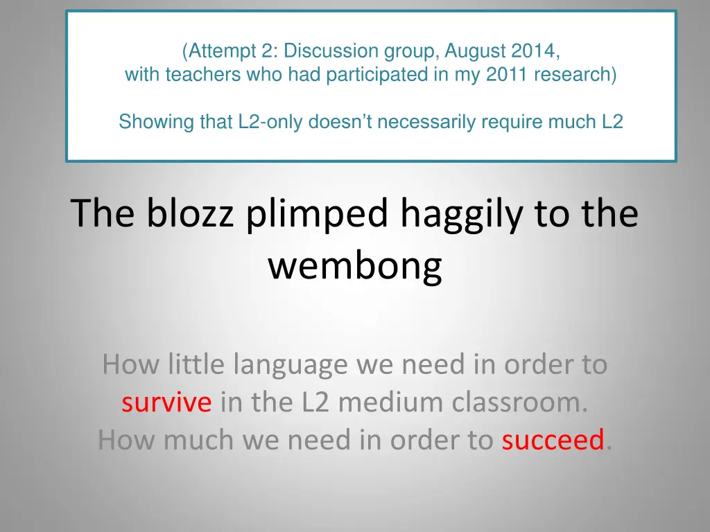 attempt 2 discussion group august 2014 with