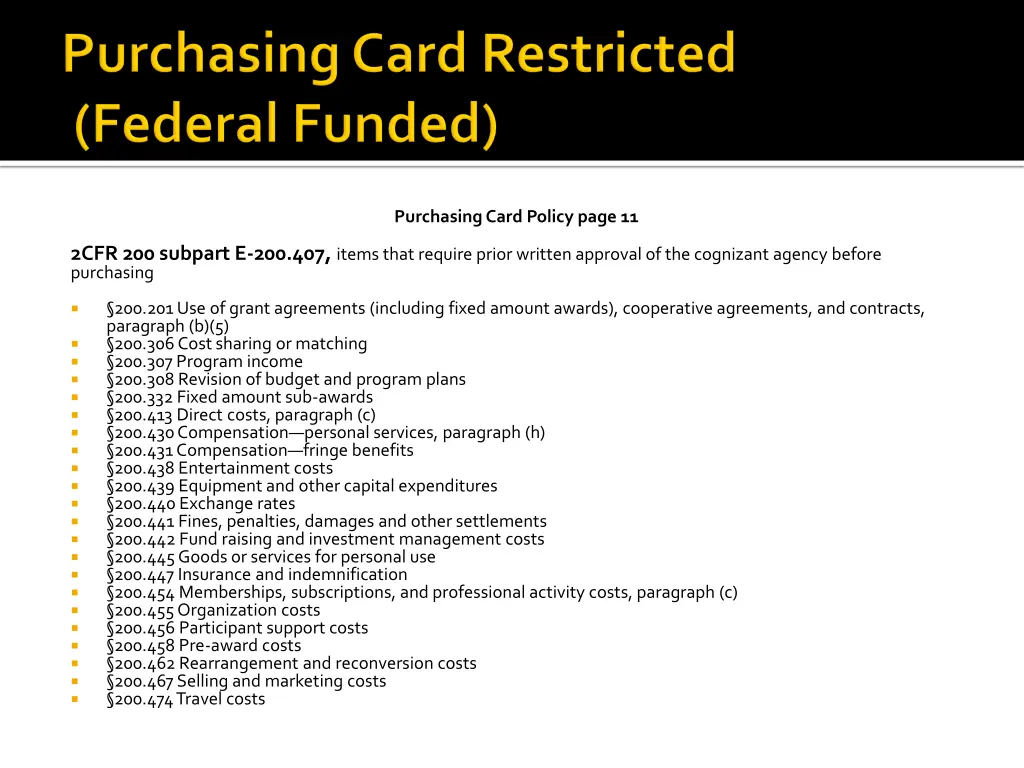 purchasing card policy page 11