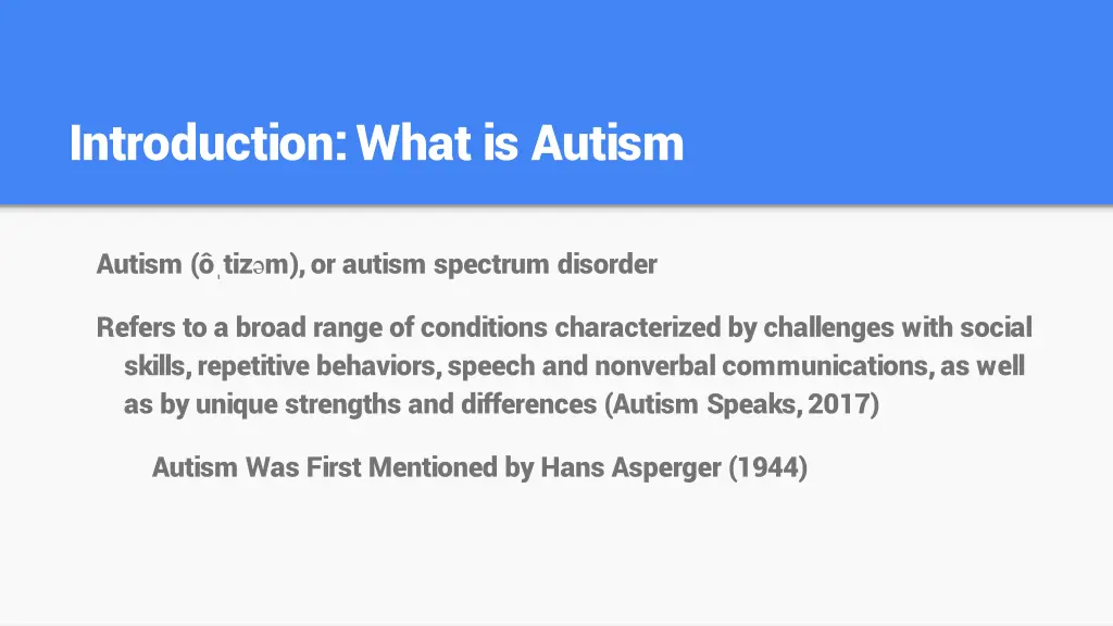 introduction what is autism