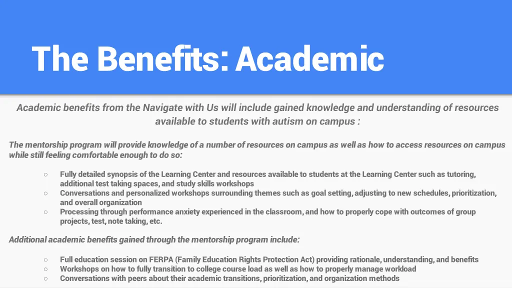 the benefits academic