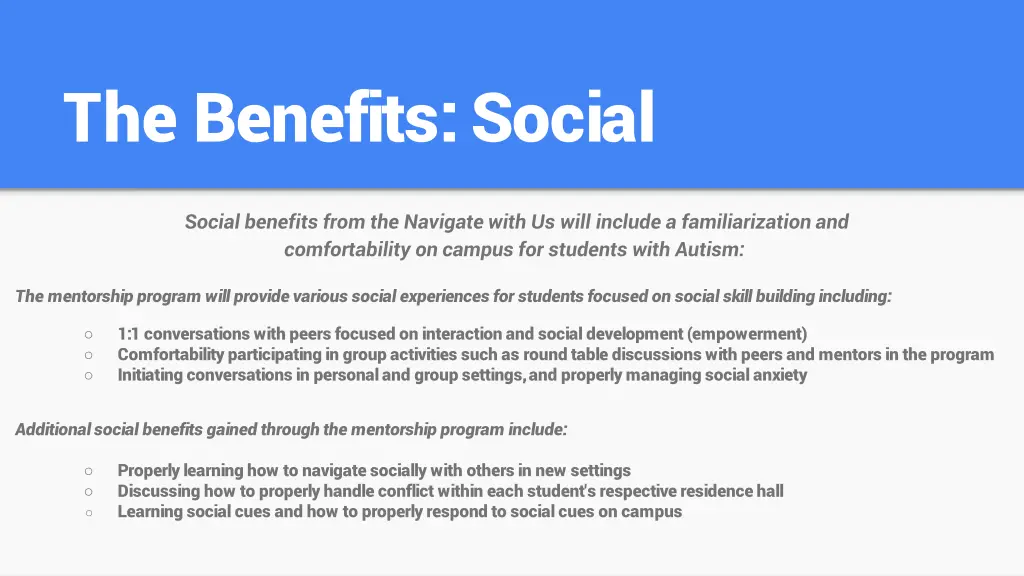 the benefits social