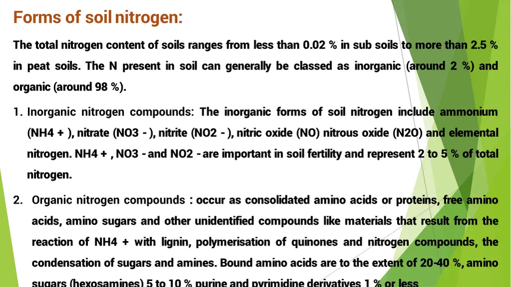 forms of soilnitrogen