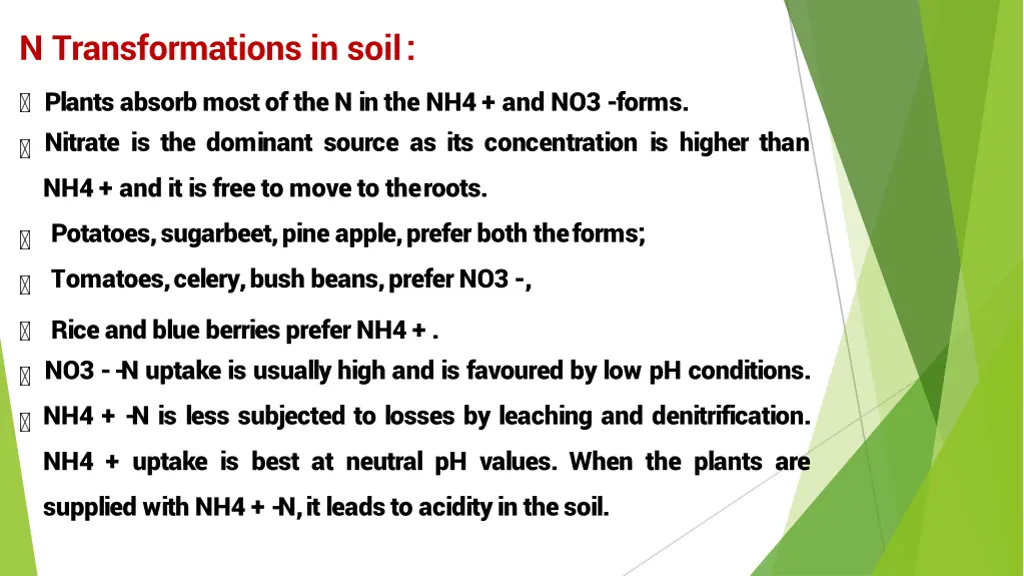 n transformations in soil