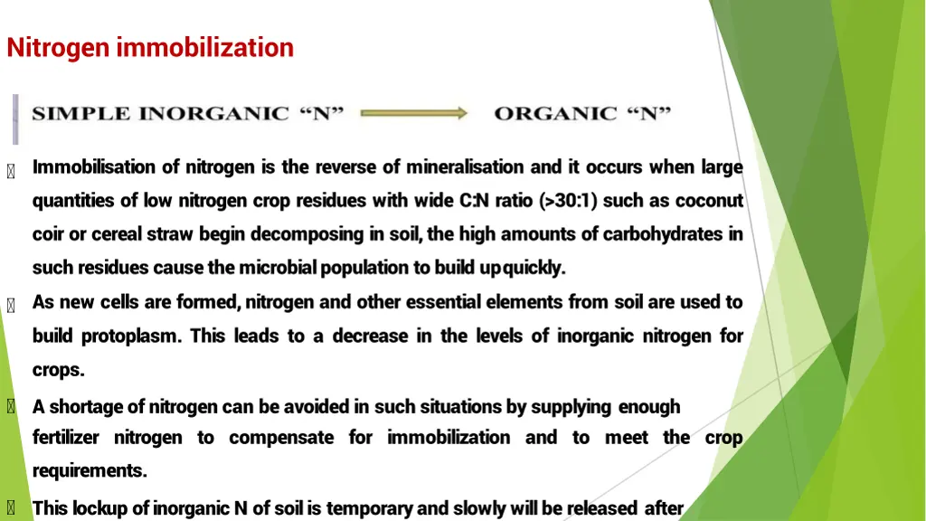 nitrogen immobilization