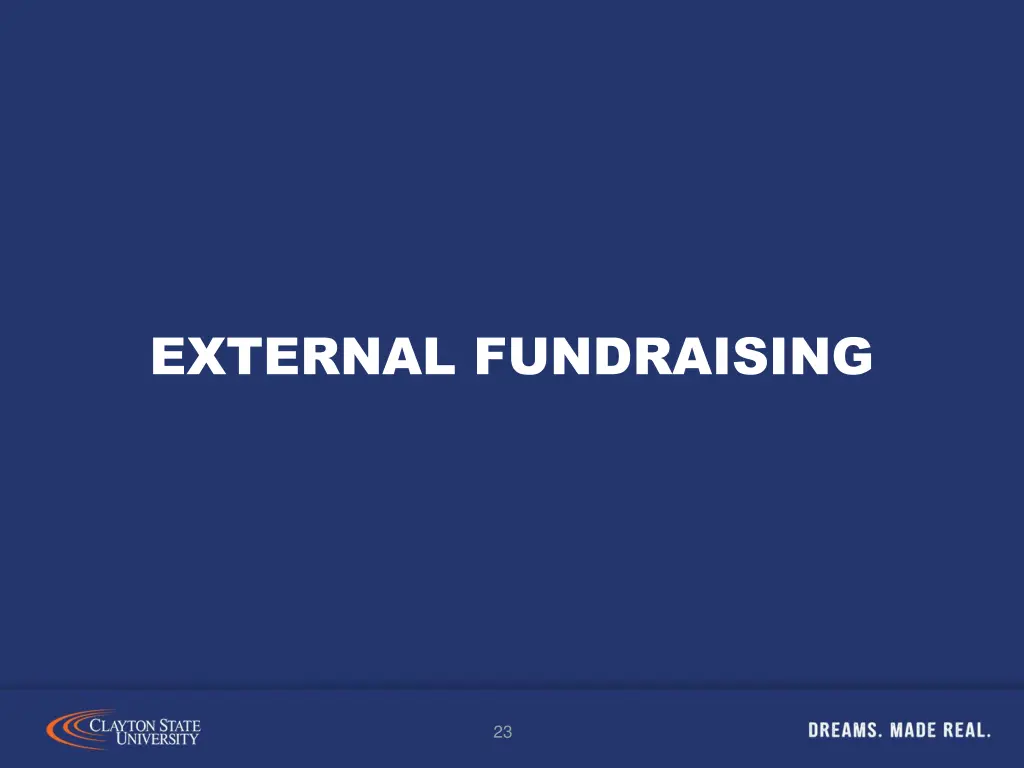 external fundraising