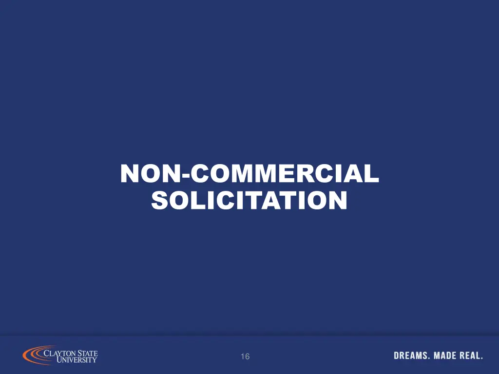 non commercial solicitation