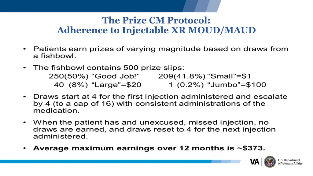 the prize cm protocol adherence to injectable