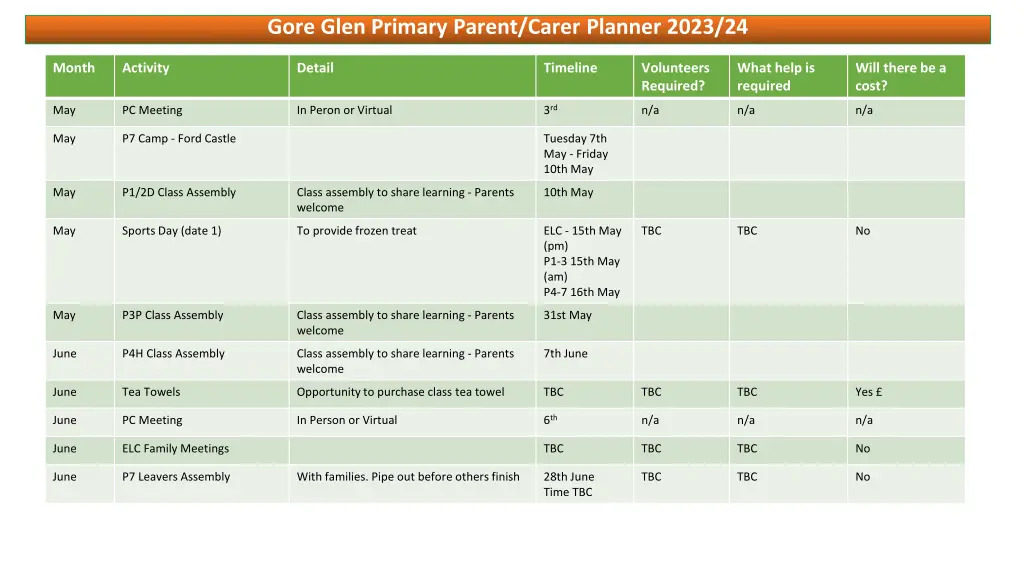 gore glen primary parent carer planner 2023 24 4