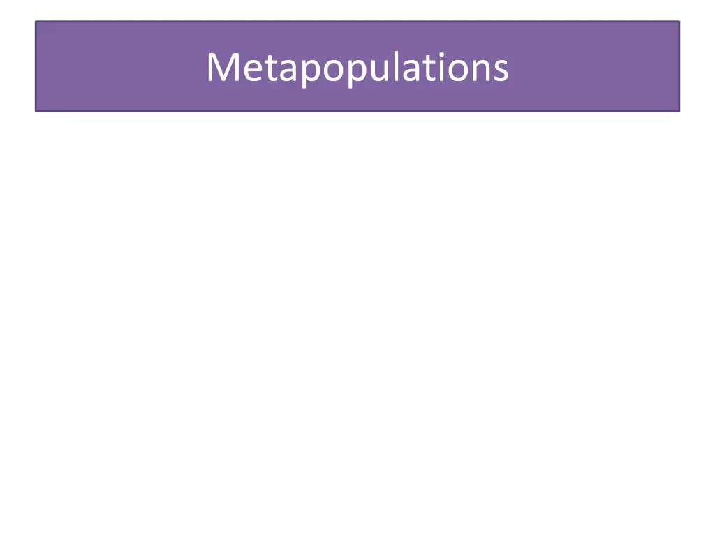 metapopulations