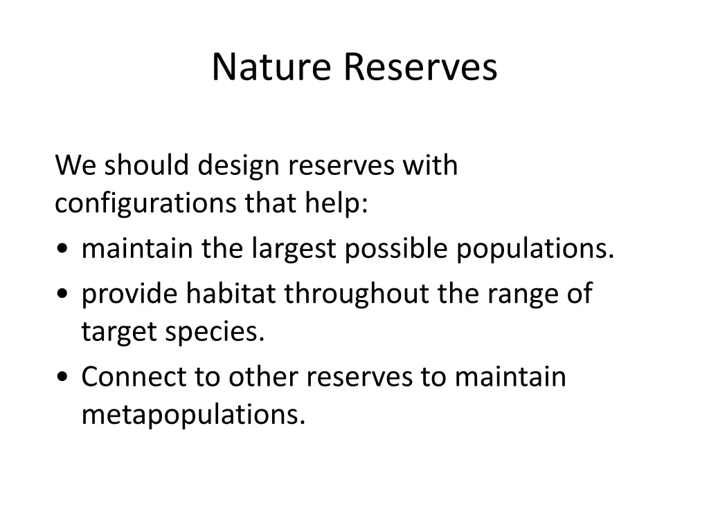 nature reserves