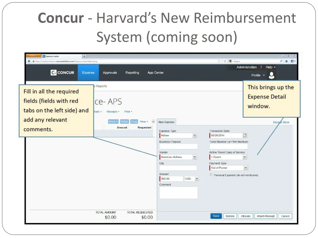 concur harvard s new reimbursement system coming