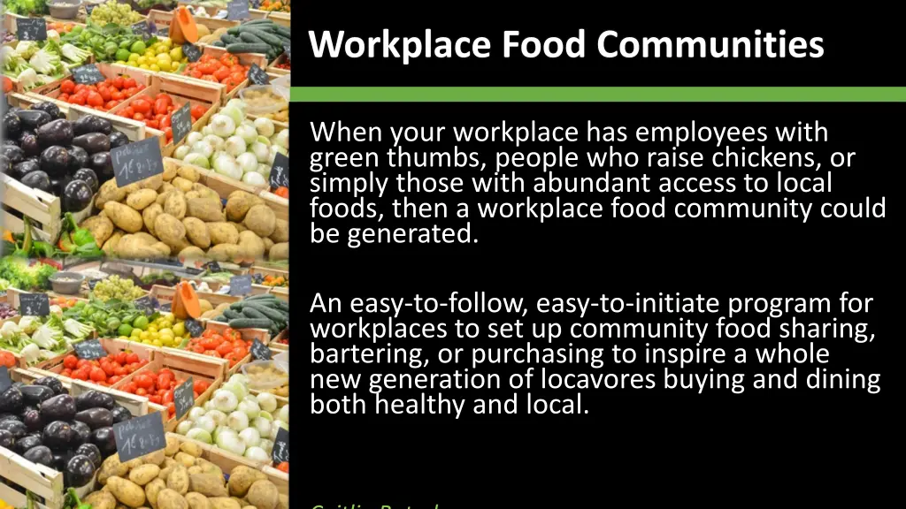 workplace food communities