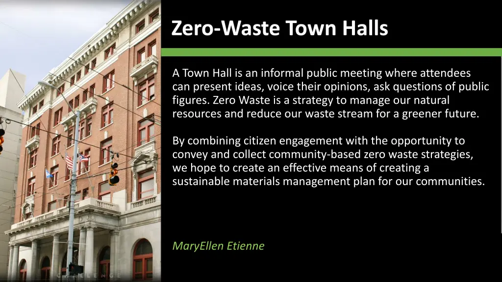 zero waste town halls