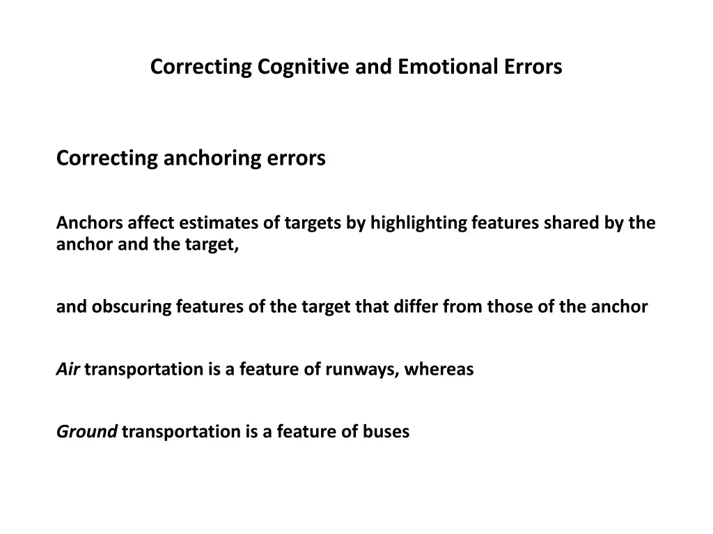 correcting cognitive and emotional errors 15