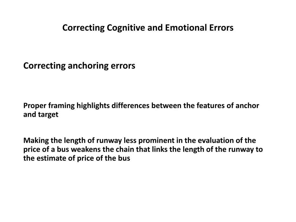 correcting cognitive and emotional errors 16