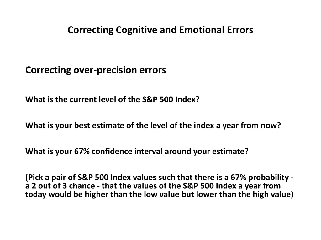 correcting cognitive and emotional errors 19