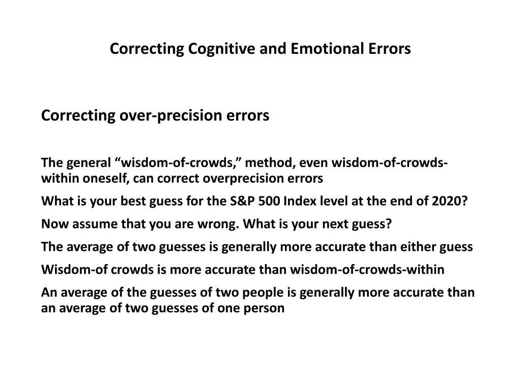 correcting cognitive and emotional errors 20