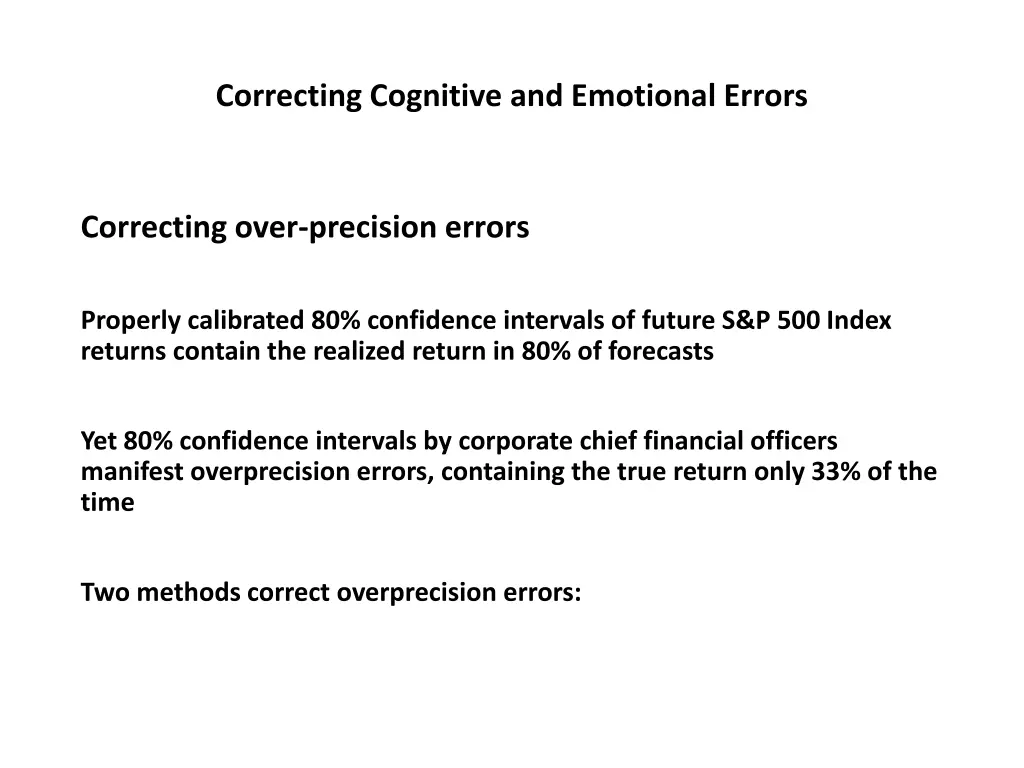 correcting cognitive and emotional errors 22