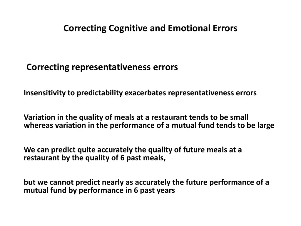 correcting cognitive and emotional errors 26