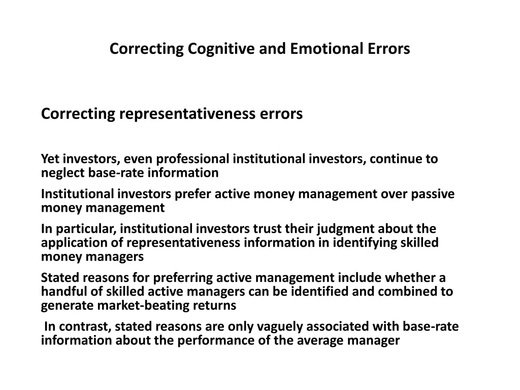 correcting cognitive and emotional errors 29