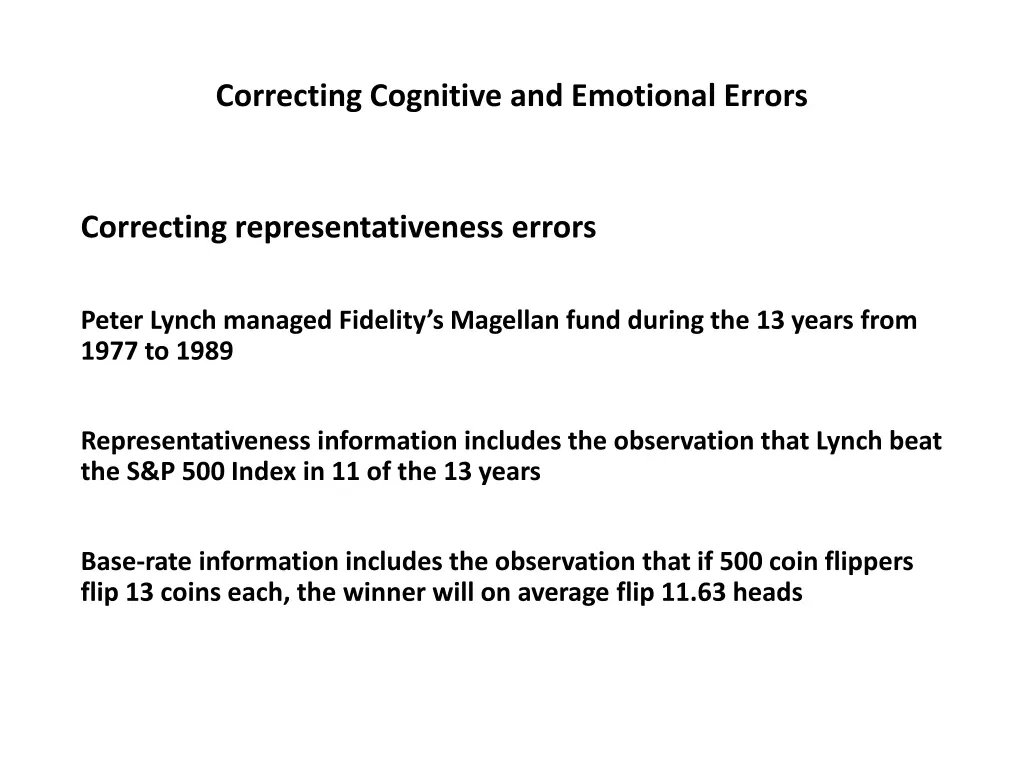 correcting cognitive and emotional errors 30