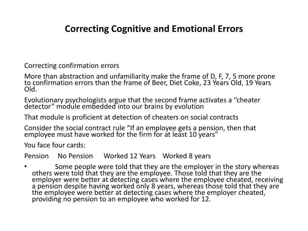 correcting cognitive and emotional errors 36