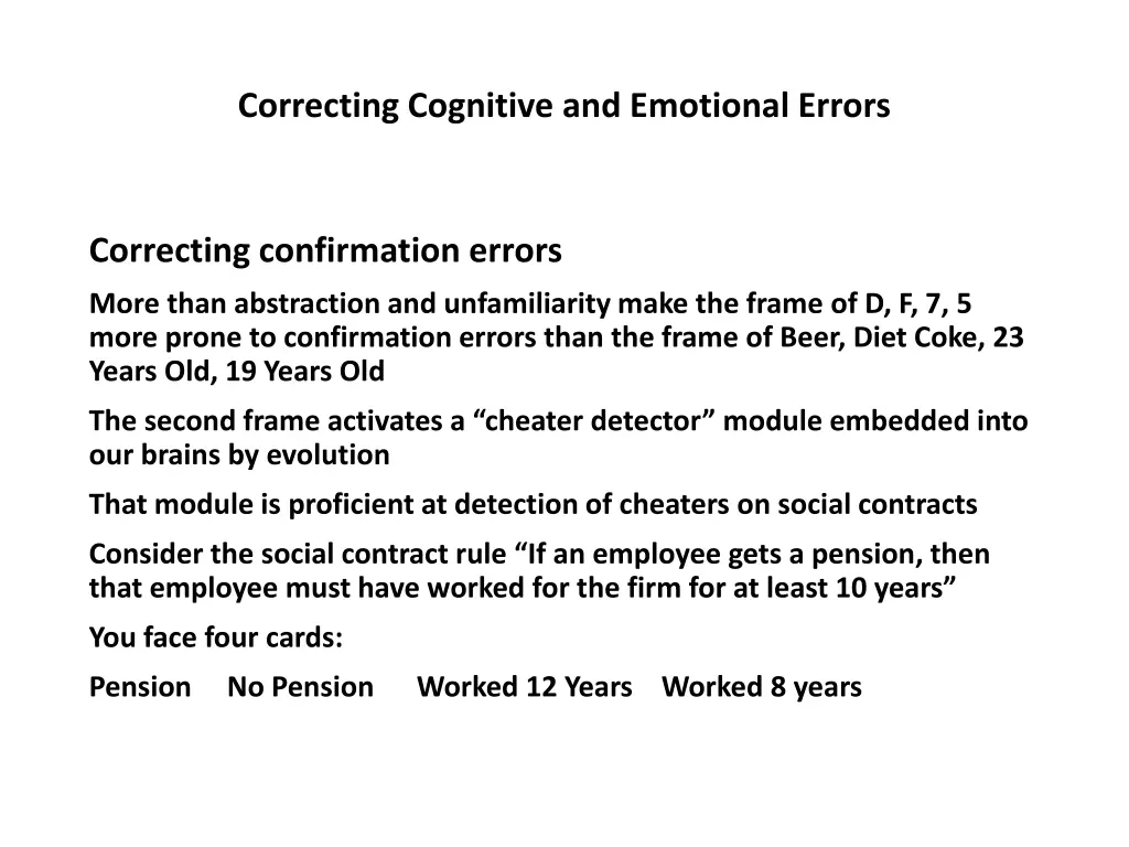 correcting cognitive and emotional errors 37