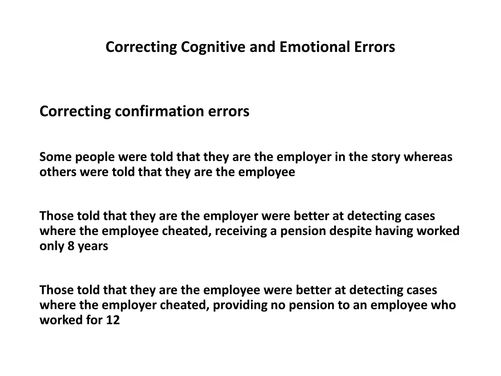 correcting cognitive and emotional errors 38