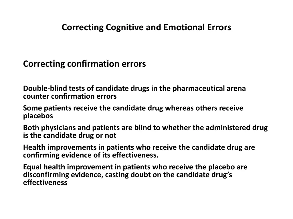 correcting cognitive and emotional errors 39