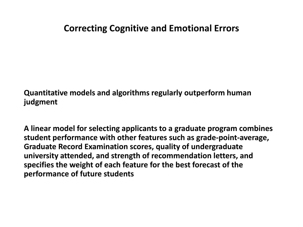 correcting cognitive and emotional errors 42