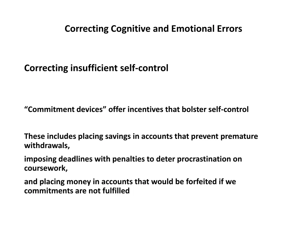 correcting cognitive and emotional errors 45