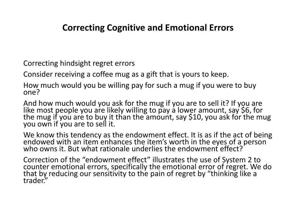 correcting cognitive and emotional errors 46