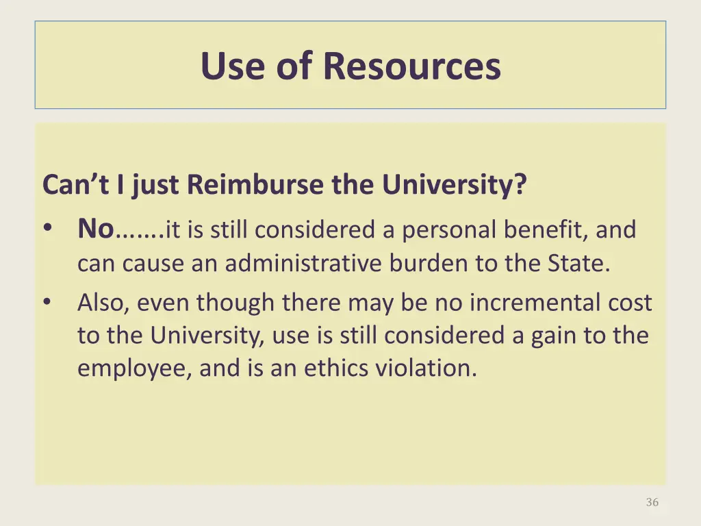 use of resources 5