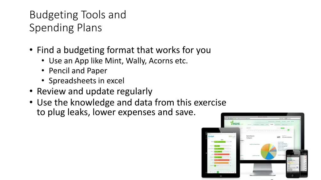 budgeting tools and spending plans