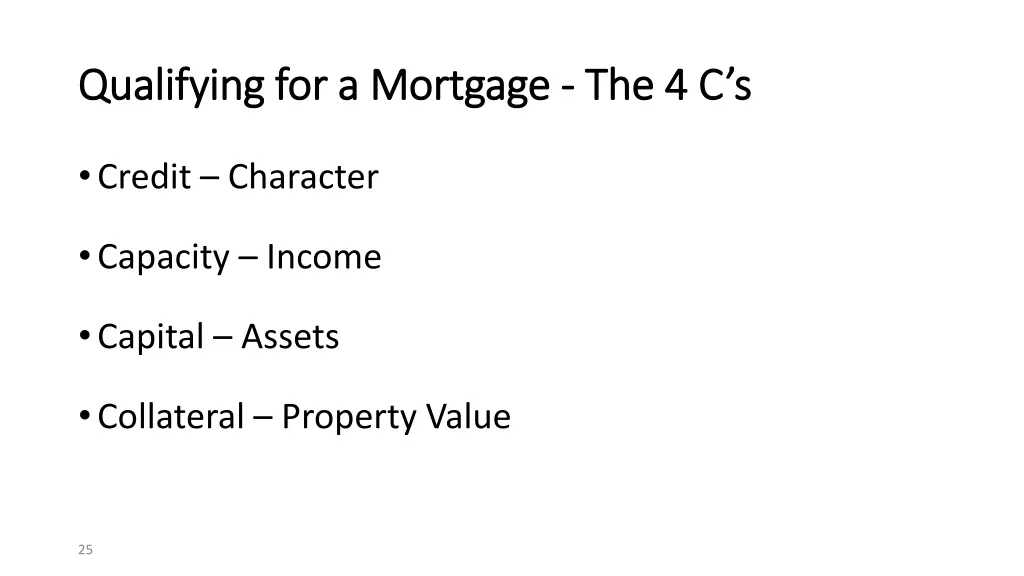 qualifying for a mortgage qualifying