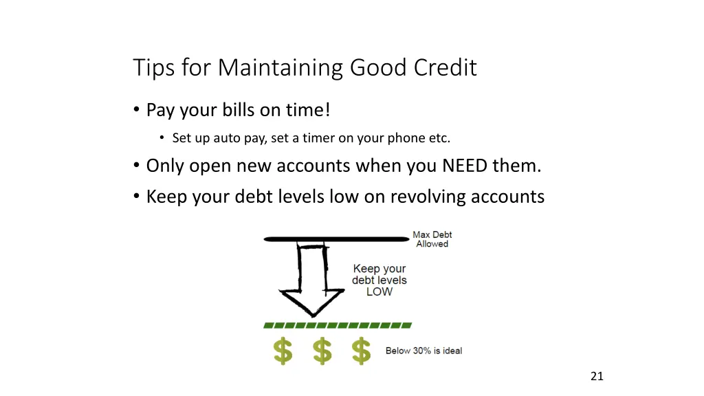 tips for maintaining good credit