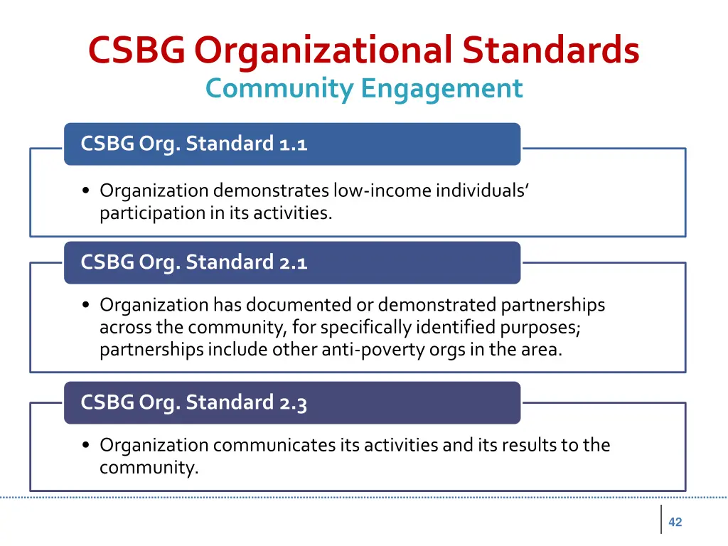 csbg organizational standards community engagement