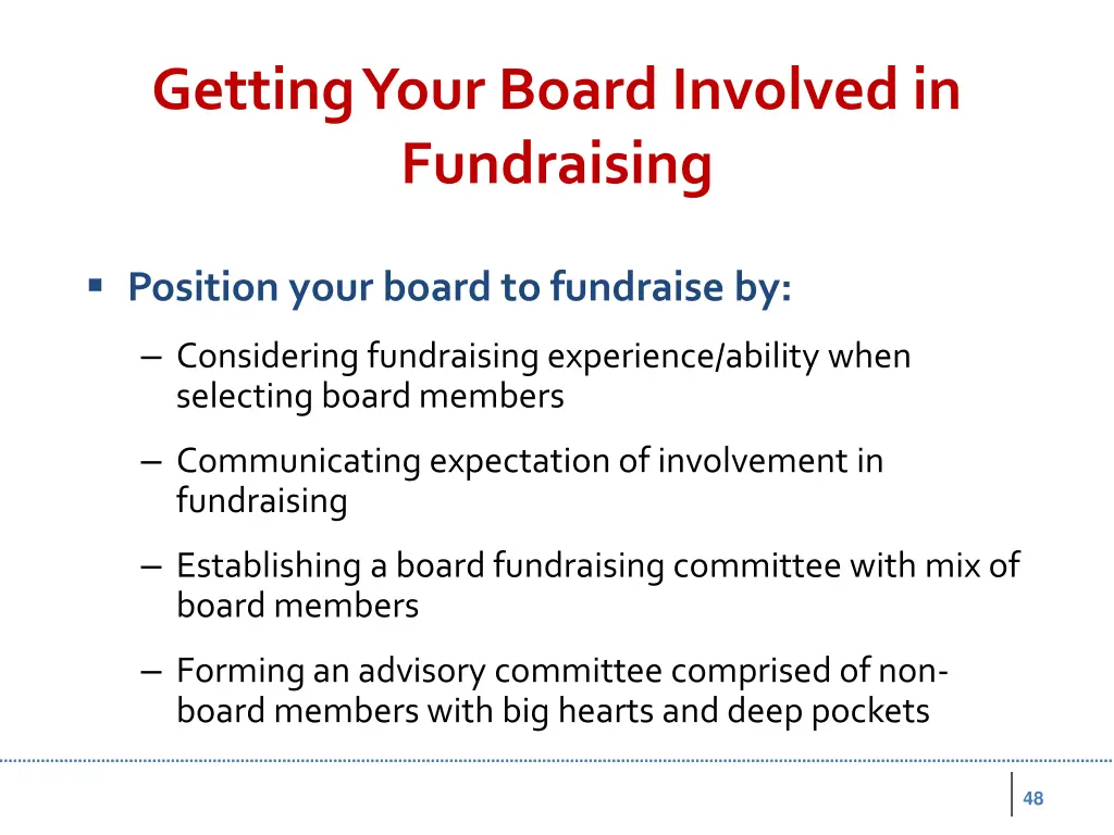 getting your board involved in fundraising