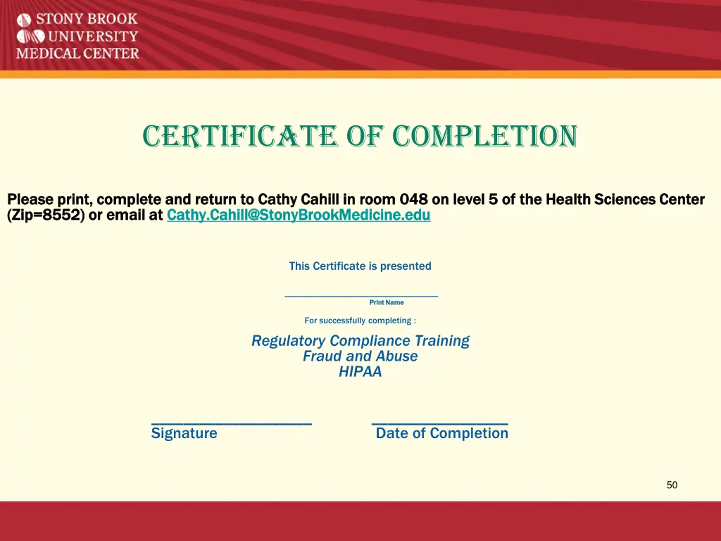 certificate of completion