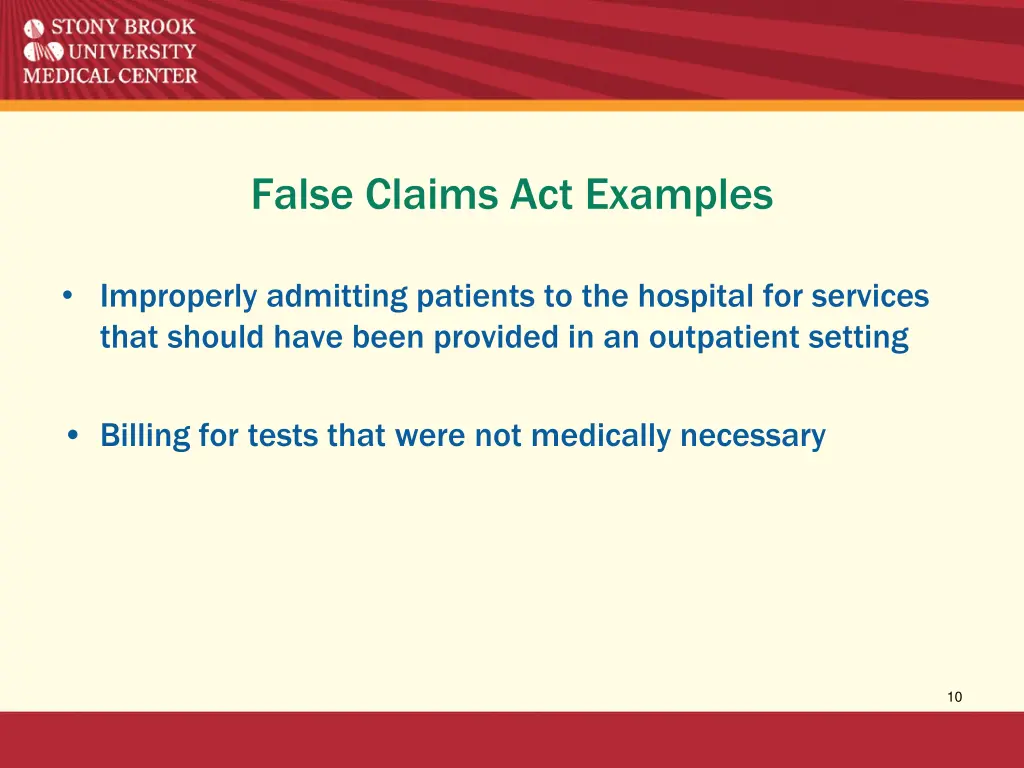 false claims act examples