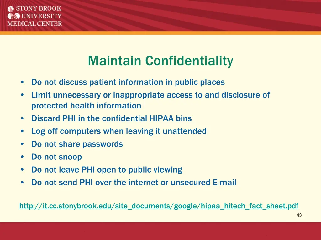 maintain confidentiality