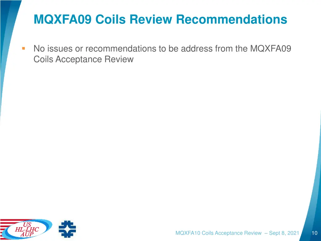 mqxfa09 coils review recommendations