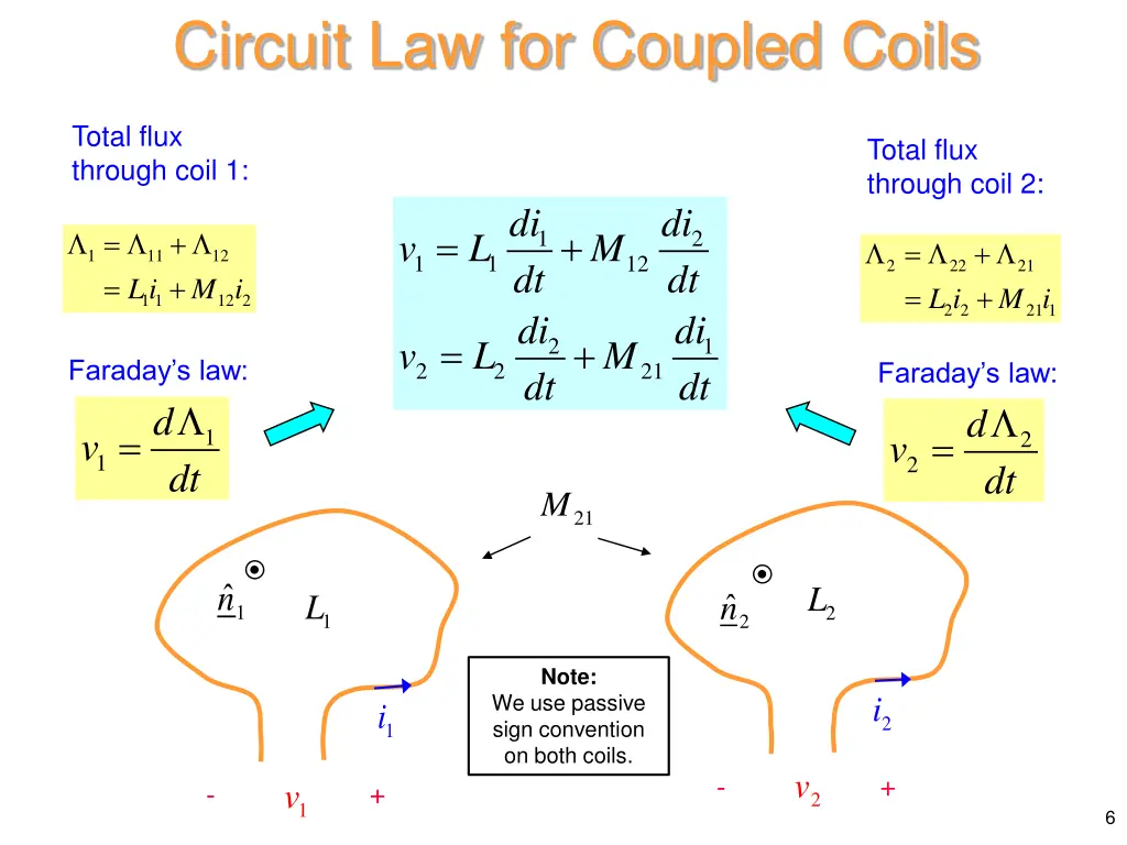 circuit law for coupled coils