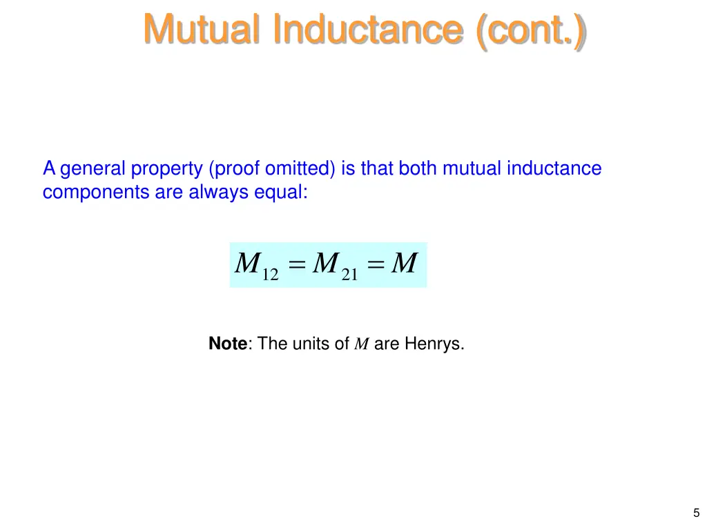 mutual inductance cont 2